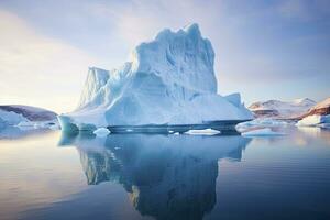 AI generated Iceberg in Greenland. AI Generated photo