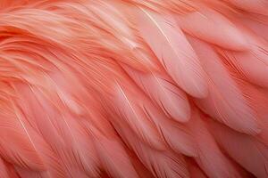 AI generated Flamingo Feather background. AI Generated photo