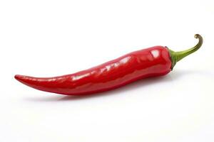 AI generated A Red chili pepper is isolated on a white background. AI Generated photo