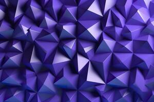 AI generated Purple Gradient Abstract Illustration. 3D triangle Background. Computer Art Design Template. AI Generative photo