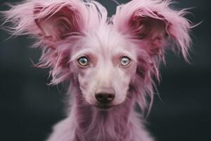 AI generated Pink colored dog. AI Generated photo