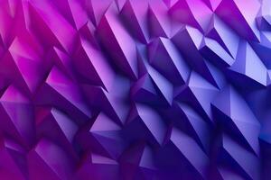 AI generated Purple Gradient Abstract Illustration. 3D triangle Background. Computer Art Design Template. AI Generative photo
