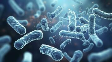 AI generated Legionella pneumophila Bacteria. Medical 3d illustration. AI Generated photo