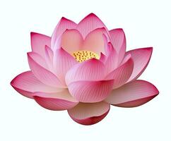 AI generated Lotus flower on white background. AI Generated photo