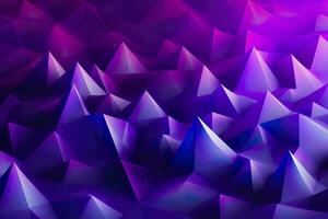 AI generated Purple Gradient Abstract Illustration. 3D triangle Background. Computer Art Design Template. AI Generative photo