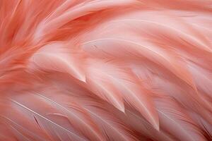 AI generated Flamingo Feather background. AI Generated photo