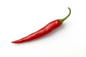 AI generated A Red chili pepper is isolated on a white background. AI Generated photo