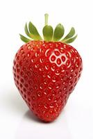 AI generated Strawberry isolated on white background. AI Generated. photo