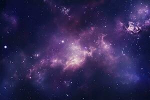 AI generated Purple Galaxy space stars in Outer Space. AI Generated photo