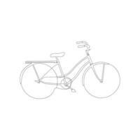bicicleta soltero continuo línea dibujo . de moda uno línea dibujar diseño vector ilustración