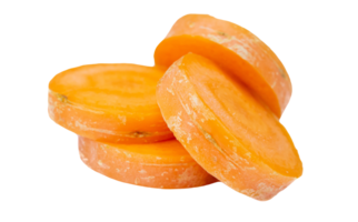 fetta di carota su trasparente sfondo. carota png. png