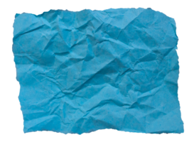 zerknittert Blau Papier. faltig Papier png. png