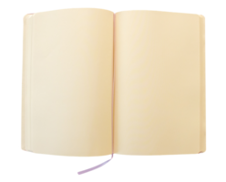 Open blank notebook on transparent background. Notebook sheet png. png