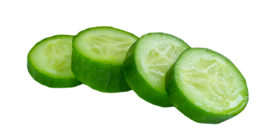 Slices of cucumber on a transparent background png