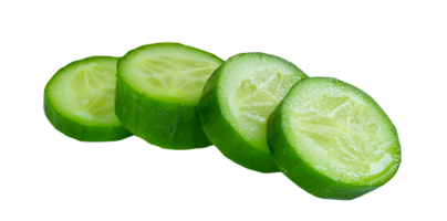 rebanadas de Pepino en un transparente antecedentes png