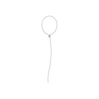 Balloon continuous Single line art, One sketch outline drawing vector illustration