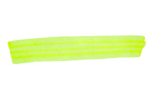 Yellow stroke drawn with marker on transparent background png