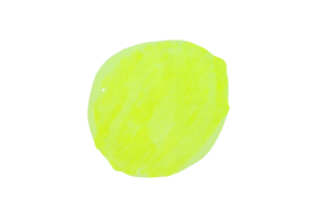 Yellow circle drawn with marker on transparent background png