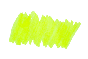 Yellow stroke drawn with marker on transparent background png