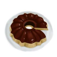 ilustración de chocolate pudín con moca png