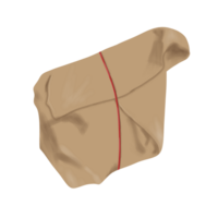 illustration of a rice wrapper with a bit messy png