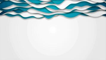 Blue and grey abstract corporate waves video animation