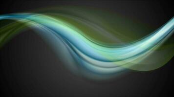 Colorful smooth abstract waves video animation