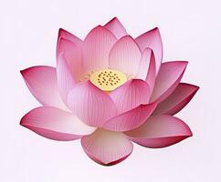 AI generated Lotus flower on white background. AI Generated photo