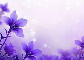 AI generated Abstract spring background with purple flowers. AI Generated photo