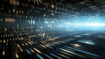 AI generated An abstract digital background with binary code and AI algorithms running in the background. AI Generated photo