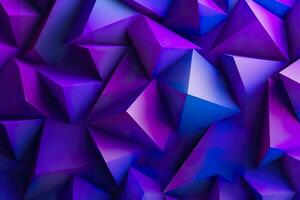 AI generated Purple Gradient Abstract Illustration. 3D triangle Background. Computer Art Design Template. AI Generative photo