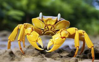 AI generated Yellow land crab. AI Generated photo