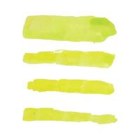 Yellow watercolor brushes. Watercolor stains. vector