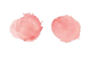 Pink watercolor stains. Pink splash stain. Watercolor pastel splashes. vector