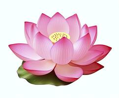 AI generated Lotus flower on white background. AI Generated photo