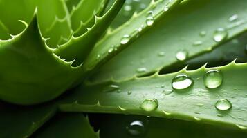 AI generated Visualizing the presentation of the plant Aloe Vera. Generative AI photo