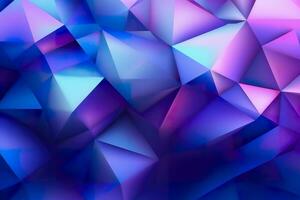 AI generated Purple Gradient Abstract Illustration. 3D triangle Background. Computer Art Design Template. AI Generative photo