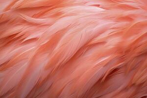 AI generated Flamingo Feather background. AI Generated photo