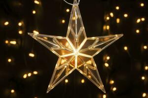 AI generated Christmas Star Decorations. AI Generated photo