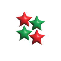 A set of 3d stars png