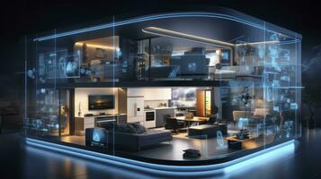 AI generated Connected Living, The IoT Revolution in Smart Homes. AI Generated photo