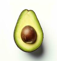 AI generated Avocado on white background. AI Generated photo