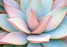 AI generated Agave leaves in trendy pastel colors for design backgrounds. AI Generated photo