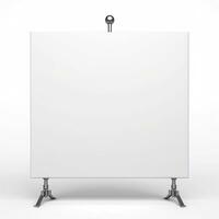 AI generated blank whiteboard on the wall. Generative AI photo