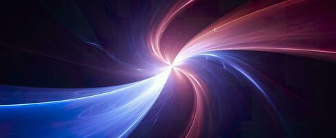 AI generated Neon colored glowing high energy singularity in space, 3D rendering. AI Generated photo