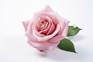 AI generated Pink rose isolated on white background. AI Generated photo