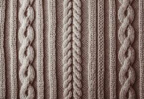 AI generated Knitted sweater texture, background with copy space. AI Generated photo