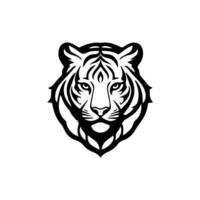 Tigre cabeza icono vector ilustración