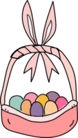 mano dibujado Pascua de Resurrección huevo ilustración en transparente antecedentes. png