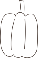 hand dragen ljuv peppar illustration på transparent bakgrund. png